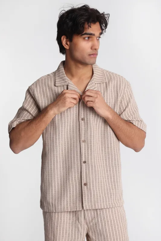 Textured Striped Knit Short Sleeve Shirt made by Aeropostale