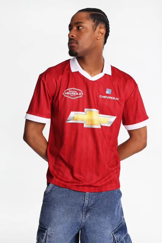 Original Chevrolet Graphic Oversized Soccer Jersey made by Aeropostale