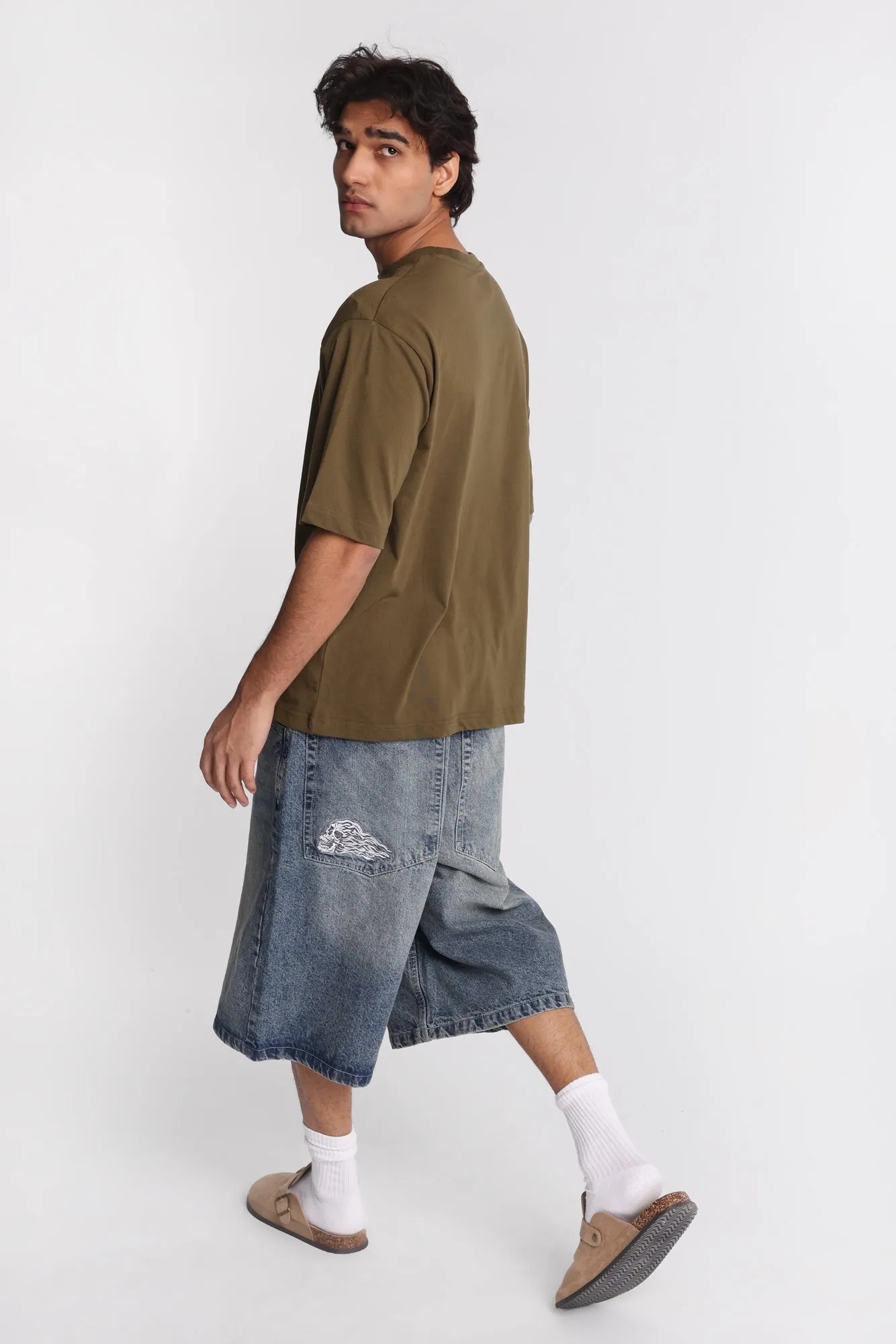 Flaming Skull Baggy Jorts sold by Bluenotes product image thumbnail 5