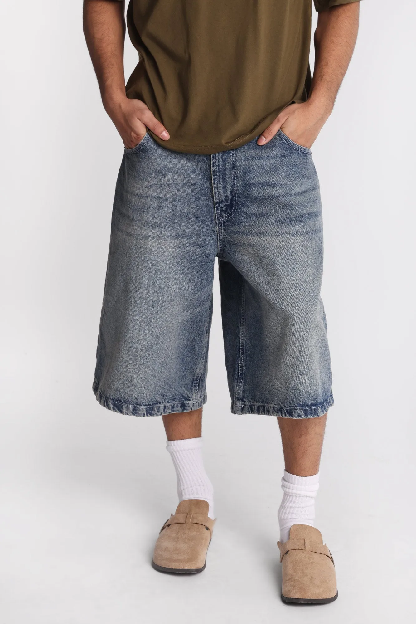 Flaming Skull Baggy Jorts sold by Bluenotes product image thumbnail 2