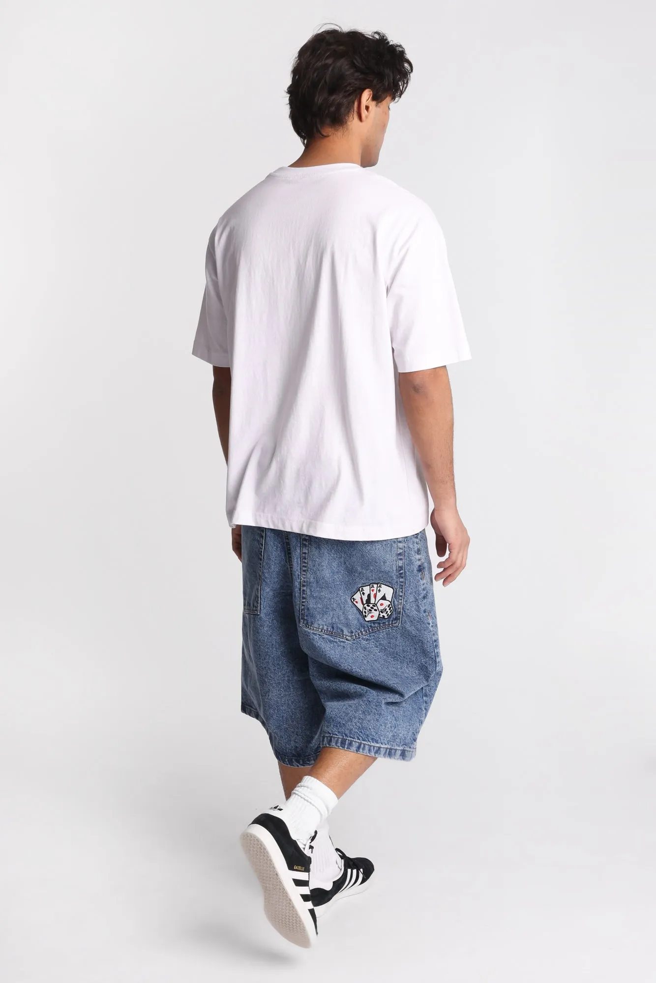 Aces Card & Die Embroidered Baggy Jorts sold by Bluenotes product image thumbnail 5