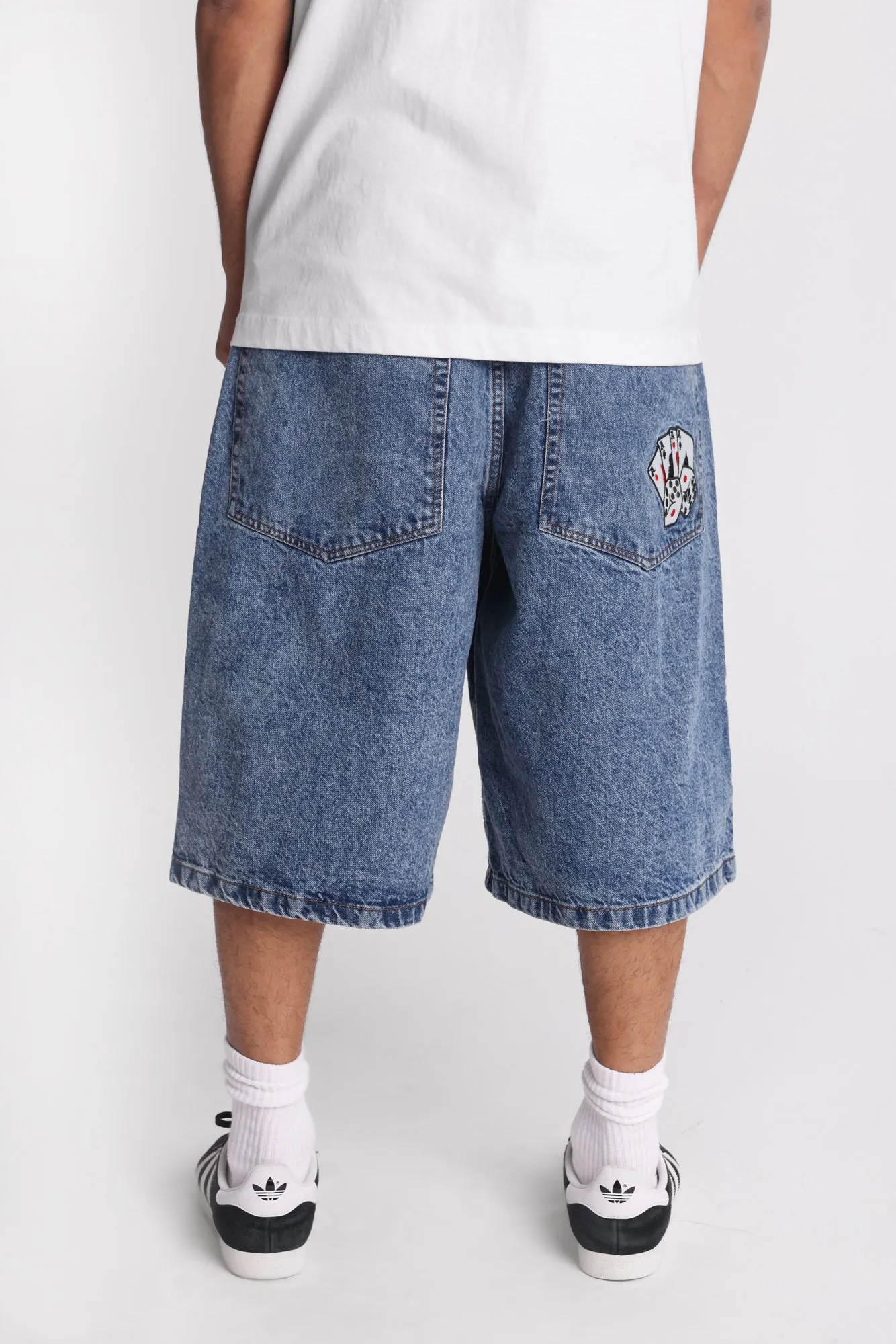 Aces Card & Die Embroidered Baggy Jorts sold by Bluenotes product image thumbnail 4