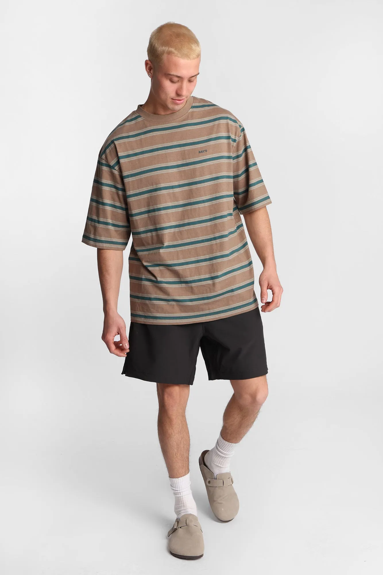 AERO Embroidered Striped Oversized Tee sold by Bluenotes product image thumbnail 4