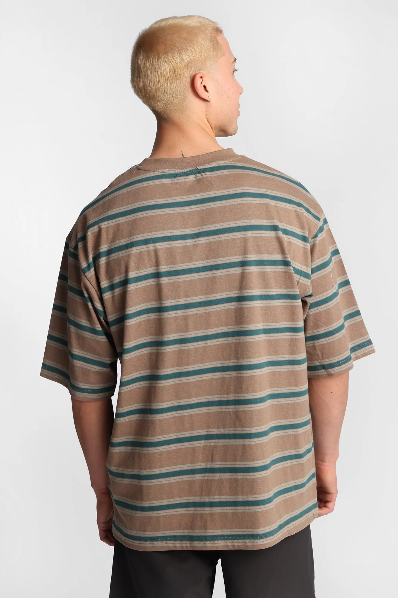 AERO Embroidered Striped Oversized Tee sold by Bluenotes product image thumbnail 3