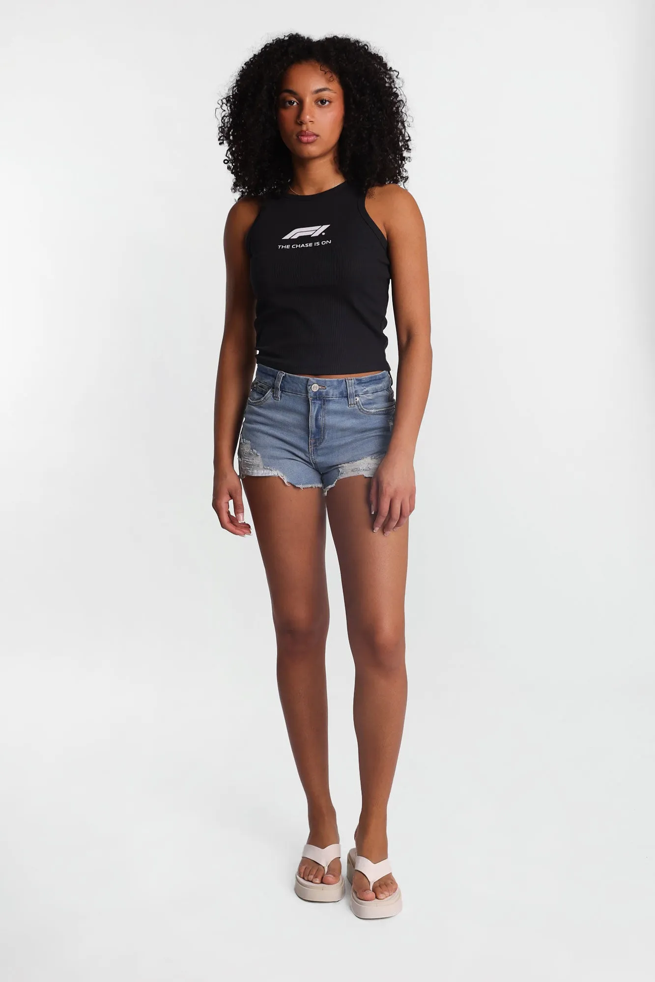 High Rise Festival Curvy Denim Shorty sold by Bluenotes product image thumbnail 4