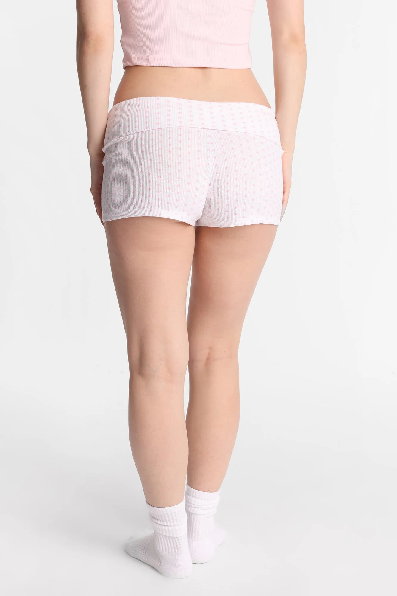 AERO Waffle Knit Foldover Shorts sold by Bluenotes product image thumbnail 3