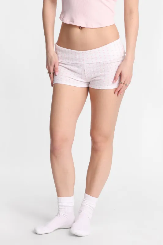 AERO Waffle Knit Foldover Shorts made by Aeropostale