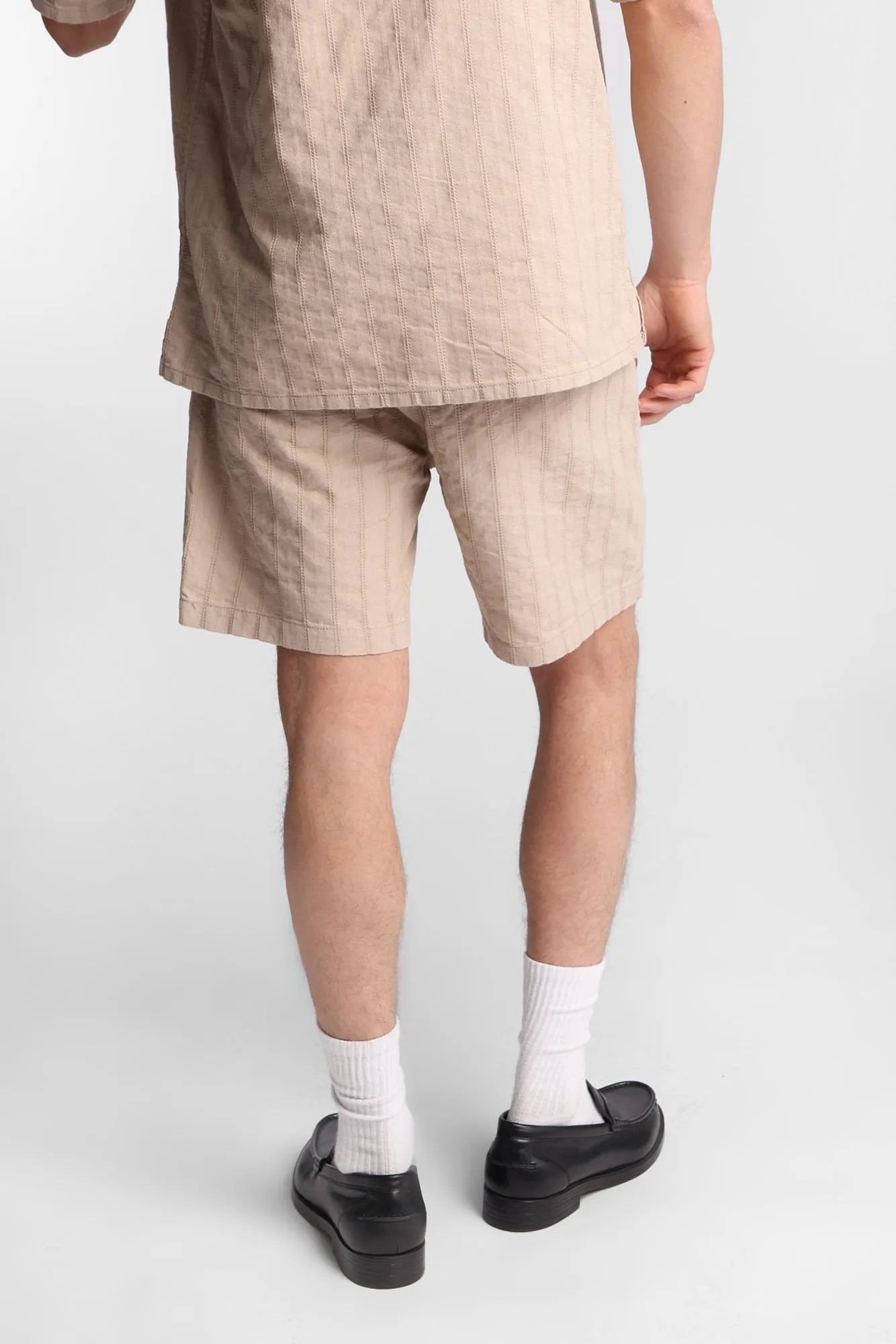 Textured Knit Lace Striped Knit Shorts sold by Bluenotes product image thumbnail 4