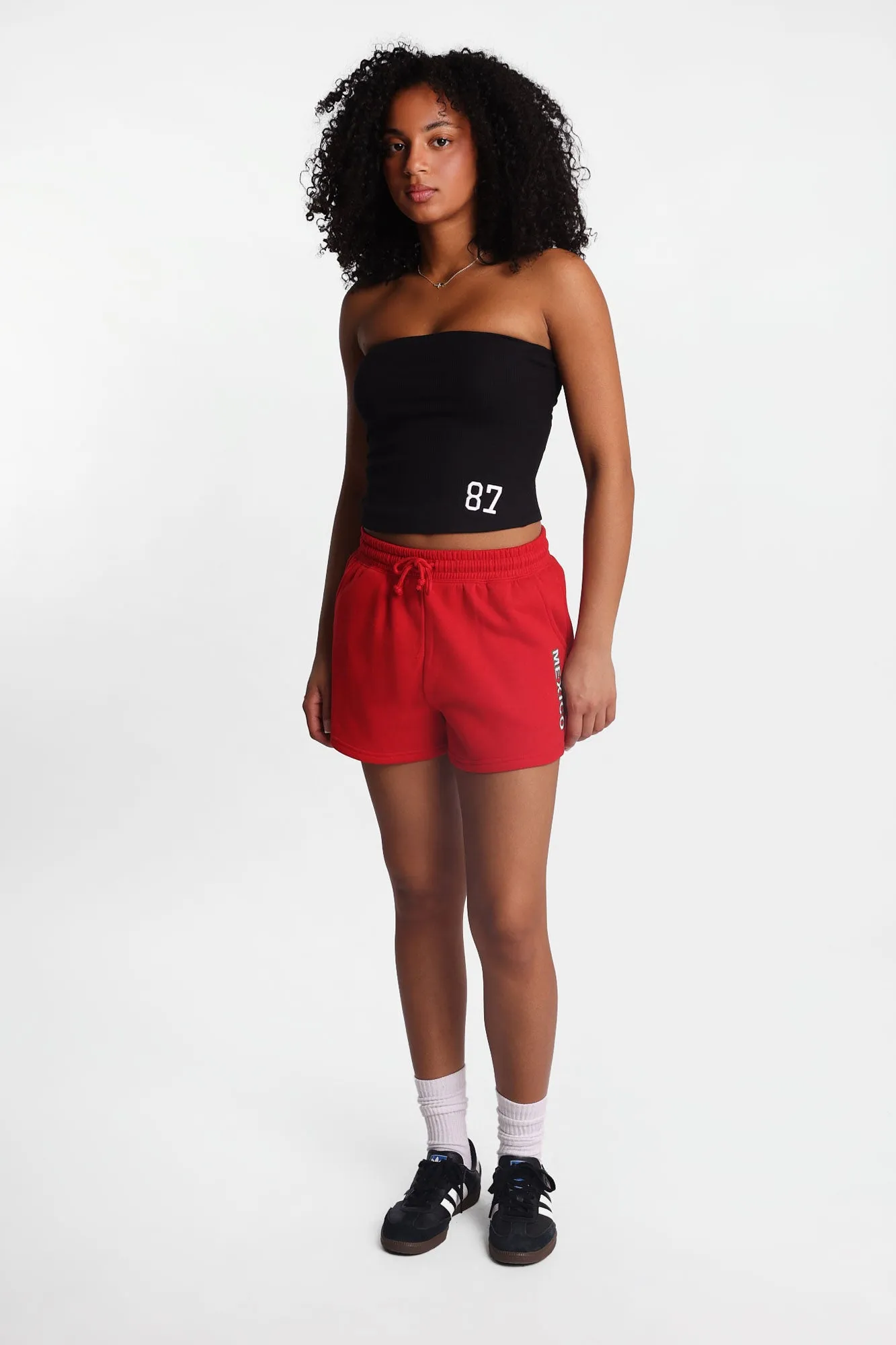 Mexico Embroidered Patch Slouchy Fleece Shorts sold by Bluenotes product image thumbnail 4