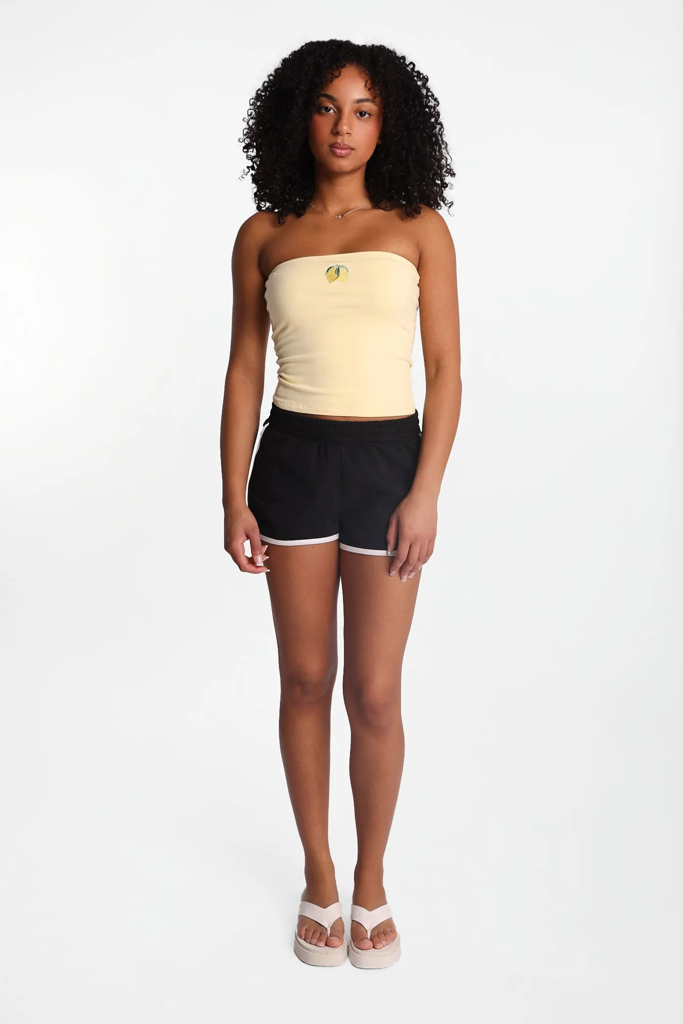 AERO Lemons Embroidered Graphic Tube Top sold by Bluenotes product image thumbnail 4