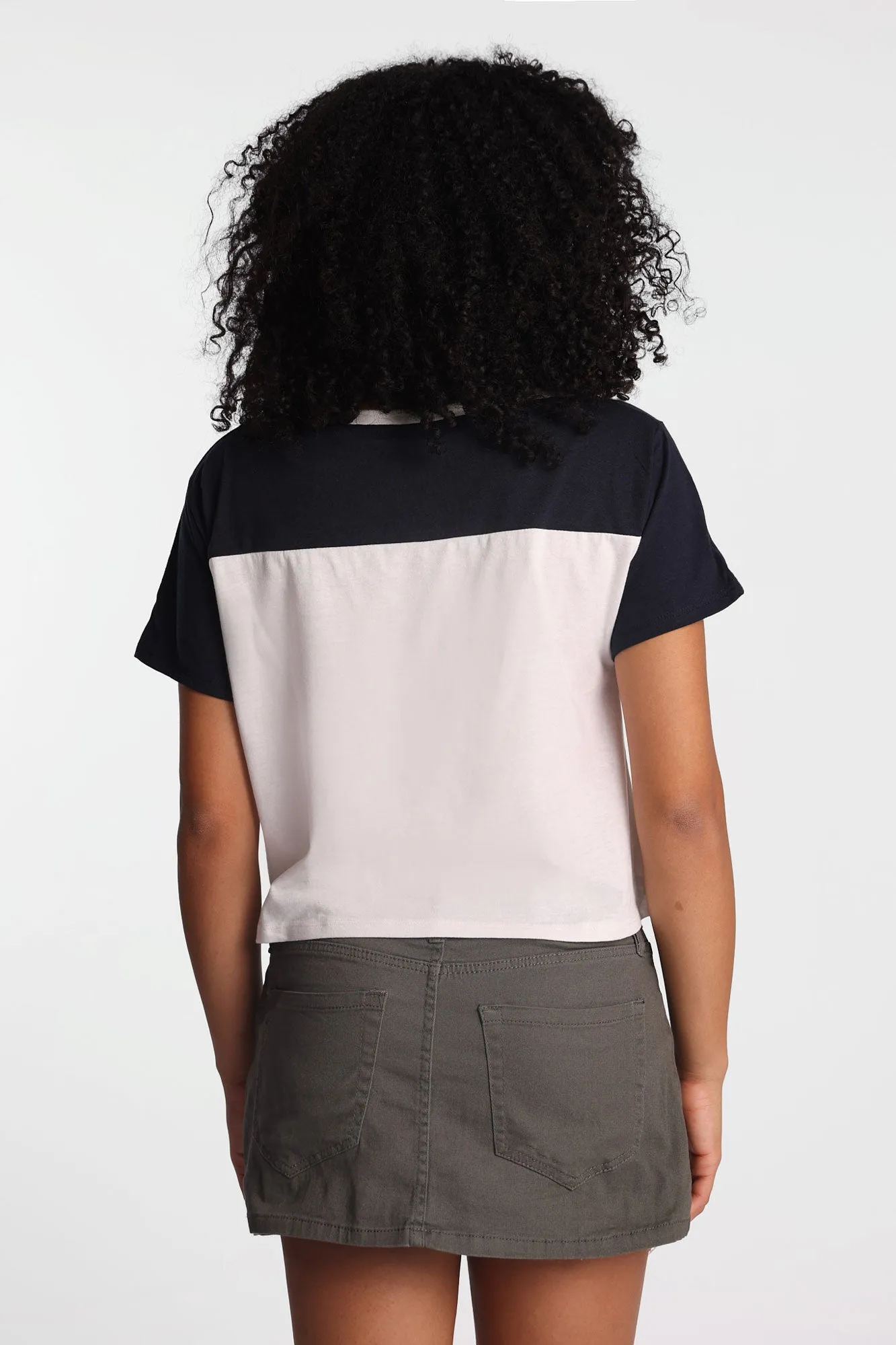 Graphic V-Neck Off-Shoulder Jersey Tee sold by Bluenotes product image thumbnail 3