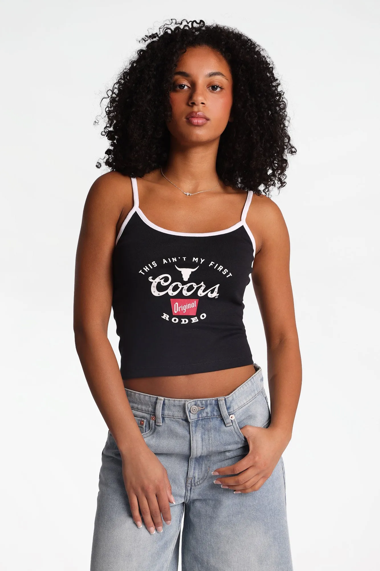 Coors Rodeo Rhinestones Applique Graphic Cotton Camisole sold by Bluenotes product image thumbnail 3