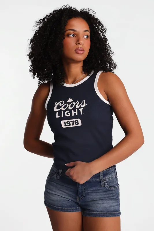 Coors 1987 Graphic Ribbed Tank Top made by Aeropostale
