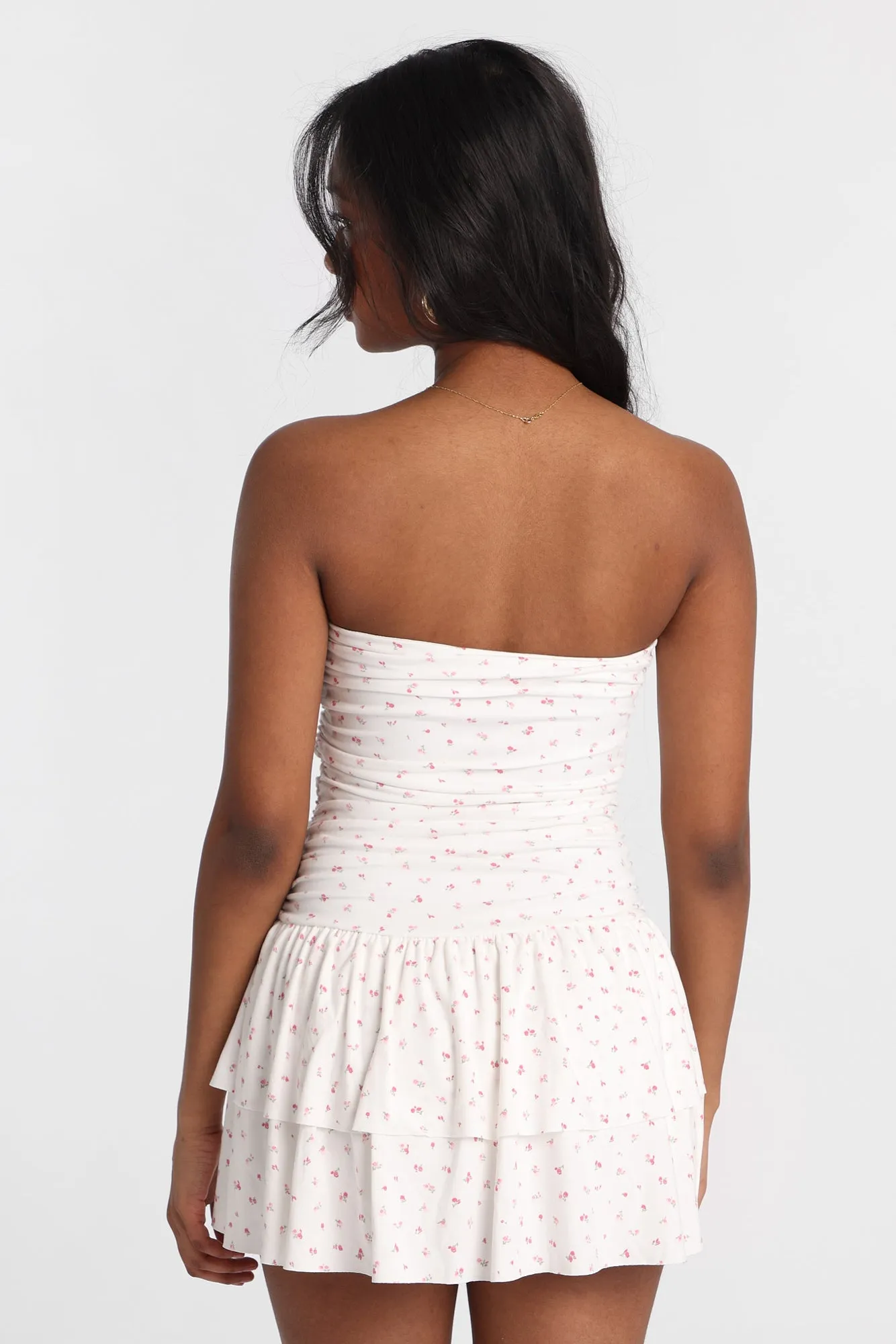 Knit Strapless Tiered Mini Dress sold by Bluenotes product image thumbnail 3