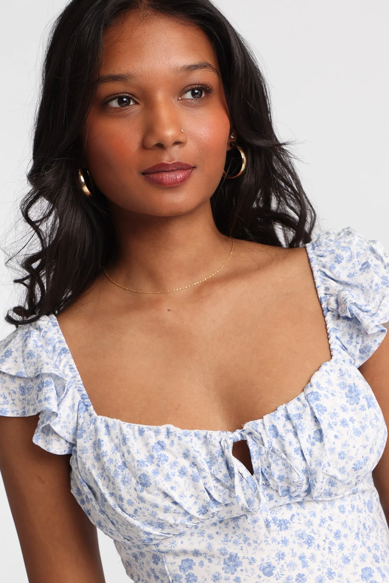Tie-Back Flutter Sleeve Mini Dress sold by Bluenotes product image thumbnail 2