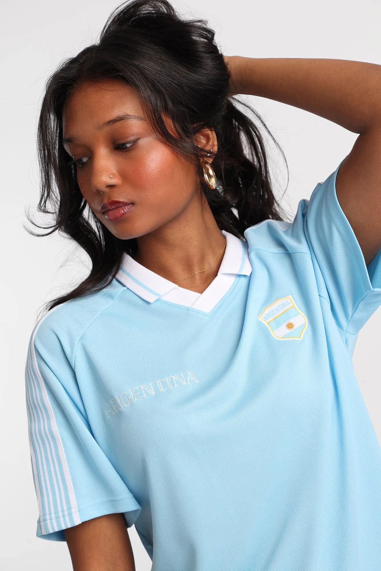 Argentina Embroidered Patch Soccer Jersey sold by Bluenotes product image thumbnail 2