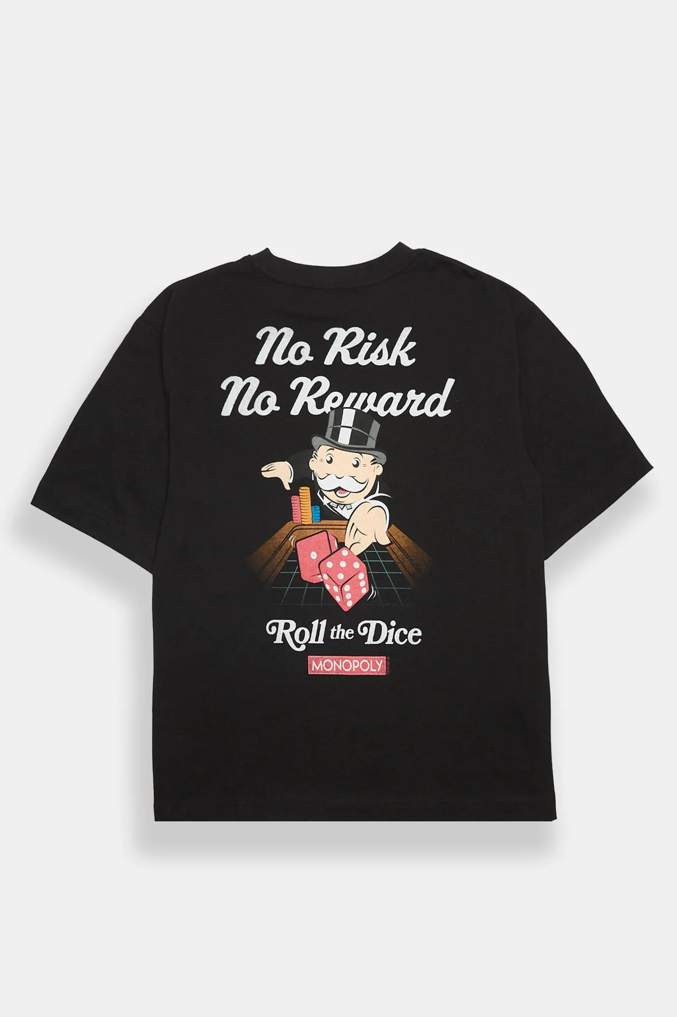 Monopoly No Risk No Reward Graphic Oversized Tee sold by Bluenotes