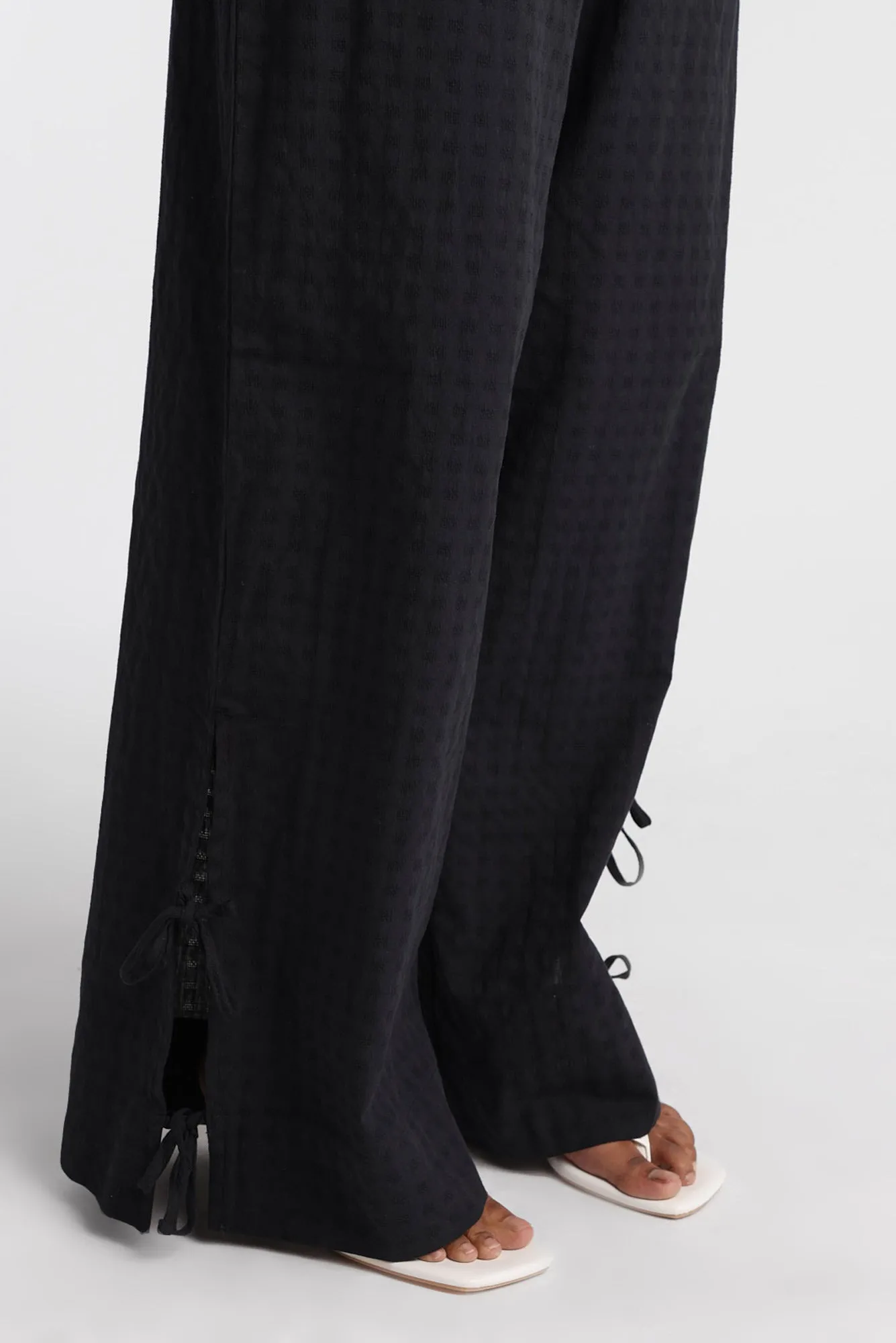 AERO Cotton Tie-Side Wide Leg Pants sold by Bluenotes product image thumbnail 3