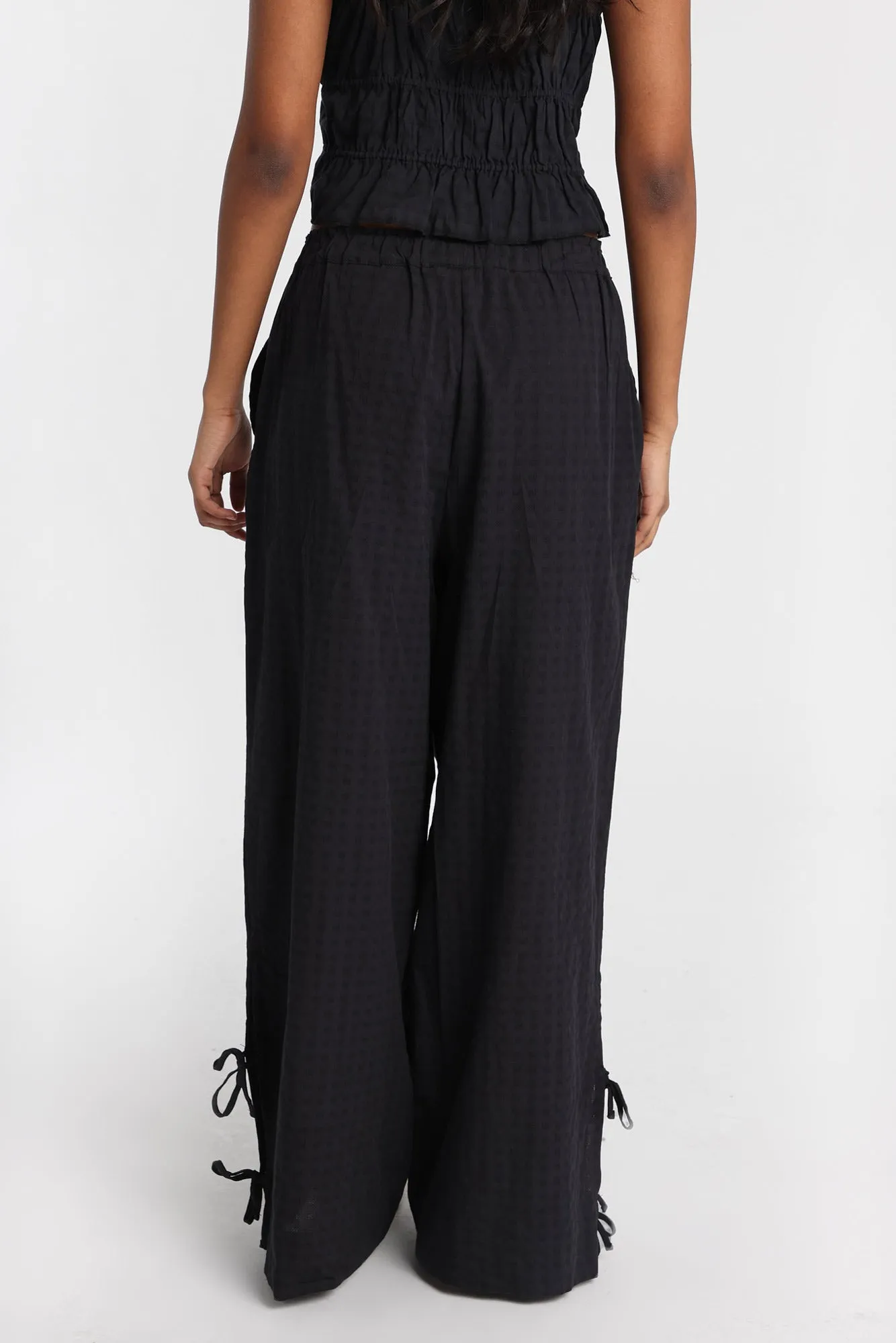 AERO Cotton Tie-Side Wide Leg Pants sold by Bluenotes product image thumbnail 4