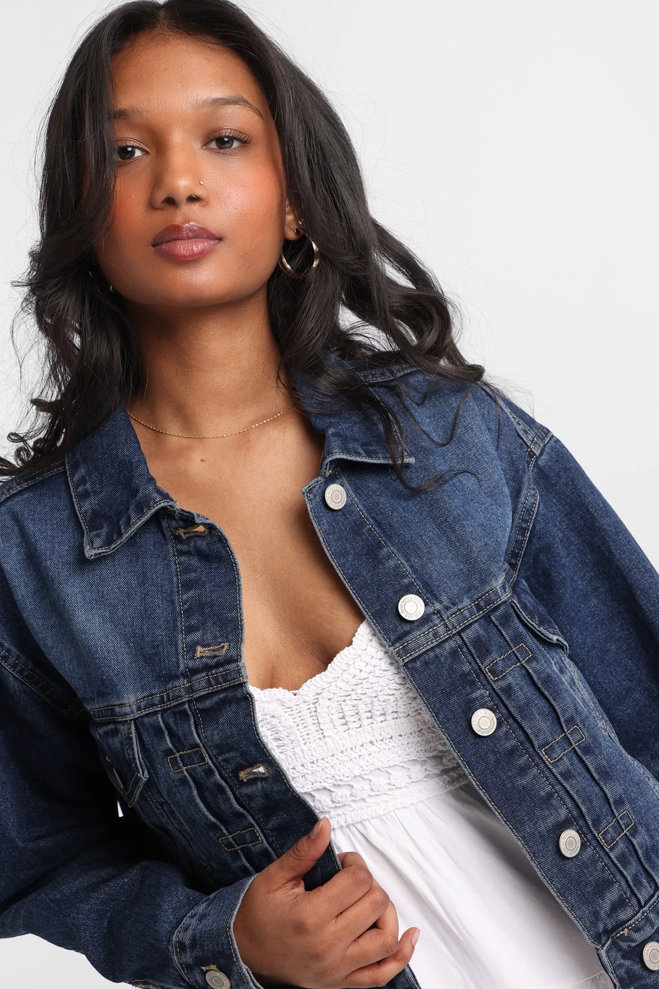 Cropped Denim Jacket sold by Bluenotes product image thumbnail 2
