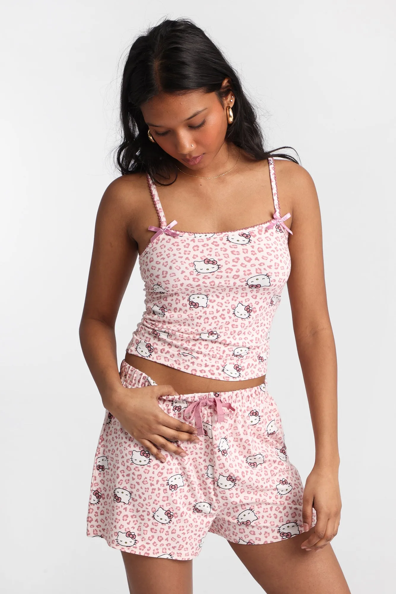 Hello Kitty Leopard Graphic Super Soft Pajama Camisole & Shorts 2-Piece Set sold by Bluenotes