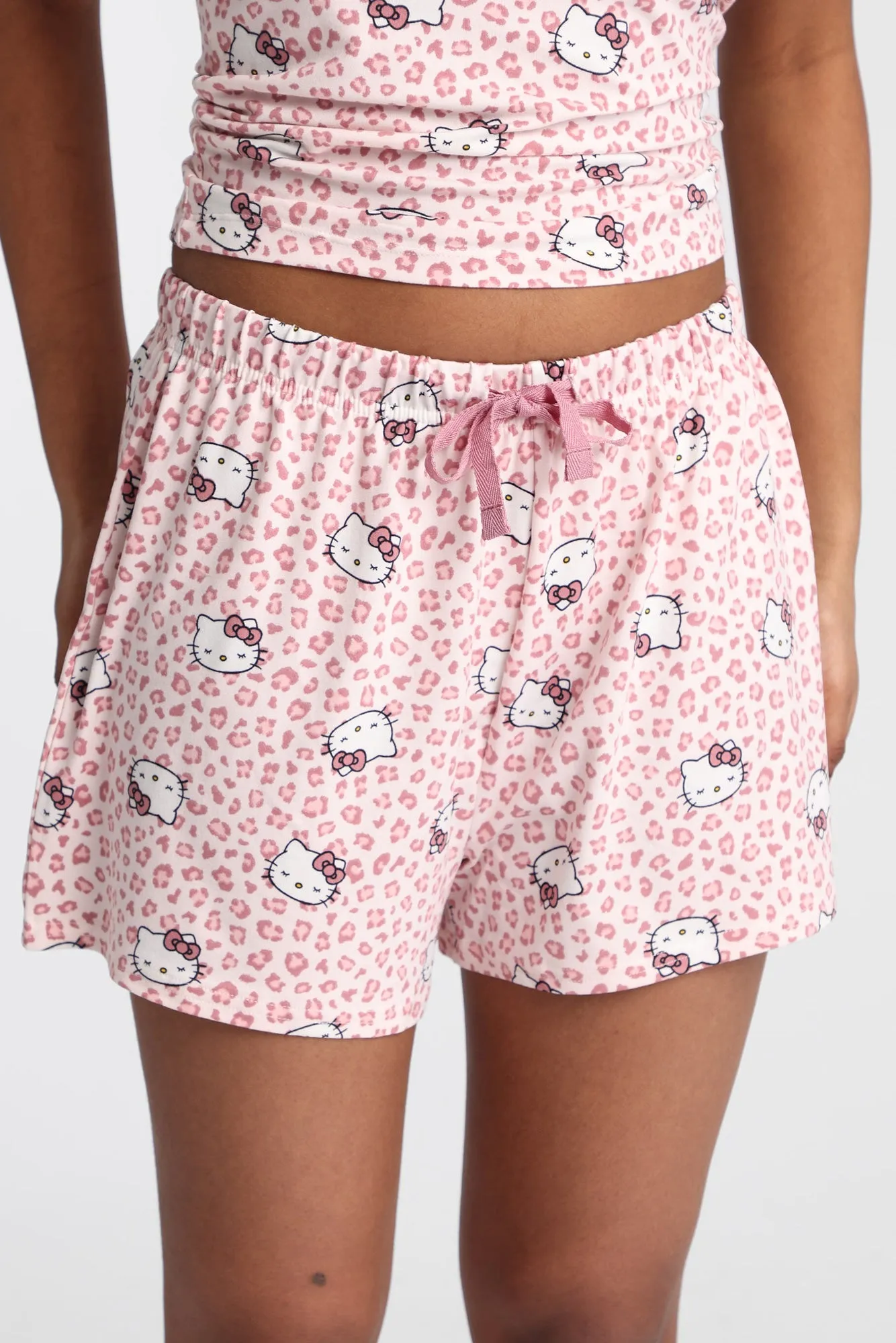 Hello Kitty Leopard Graphic Super Soft Pajama Camisole & Shorts 2-Piece Set sold by Bluenotes product image thumbnail 4