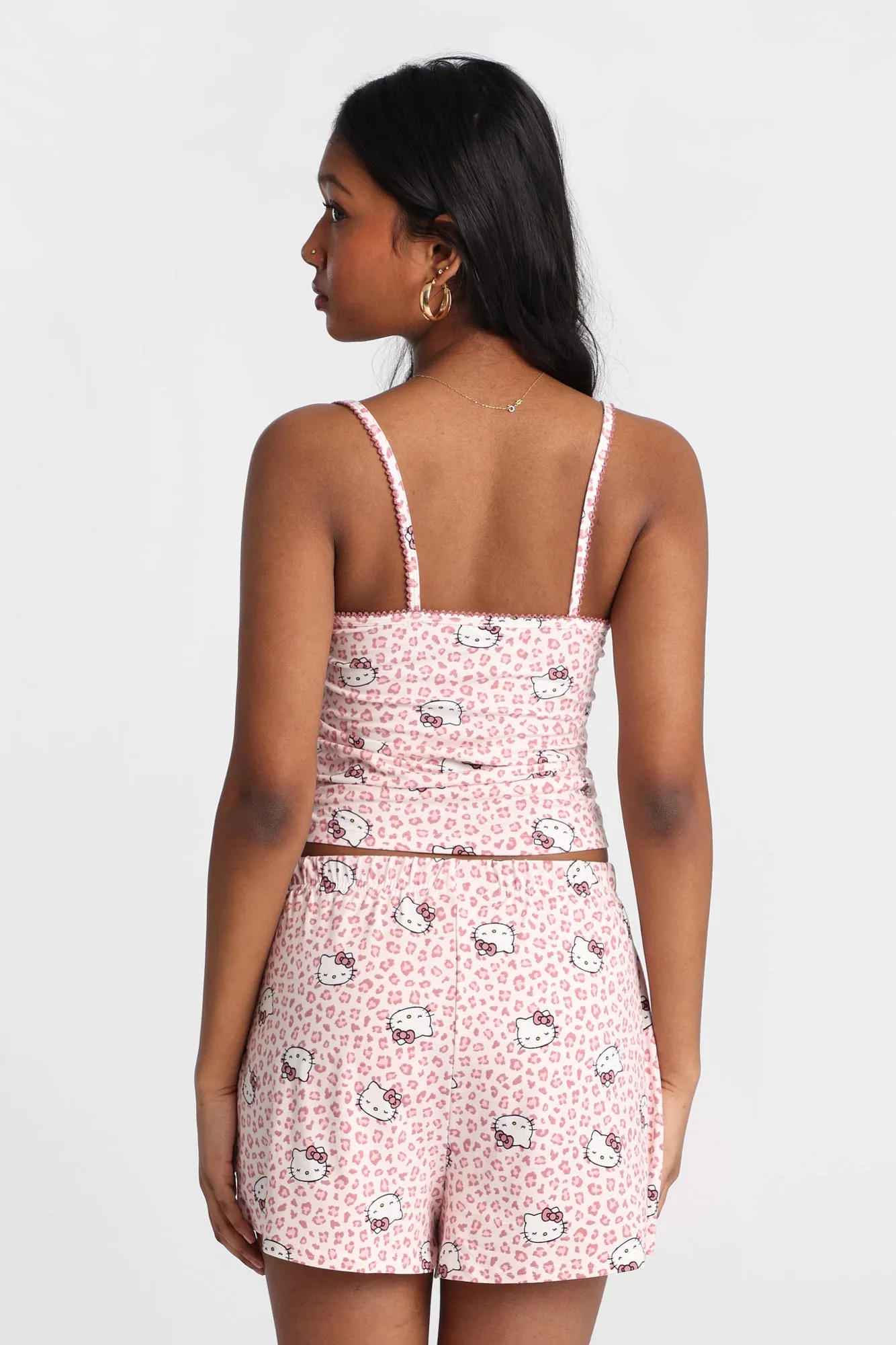 Hello Kitty Leopard Graphic Super Soft Pajama Camisole & Shorts 2-Piece Set sold by Bluenotes product image thumbnail 2