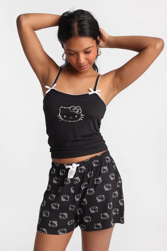 Hello Kitty Graphic Super Soft Pajama Camisole & Shorts 2-Piece Set made by Aeropostale