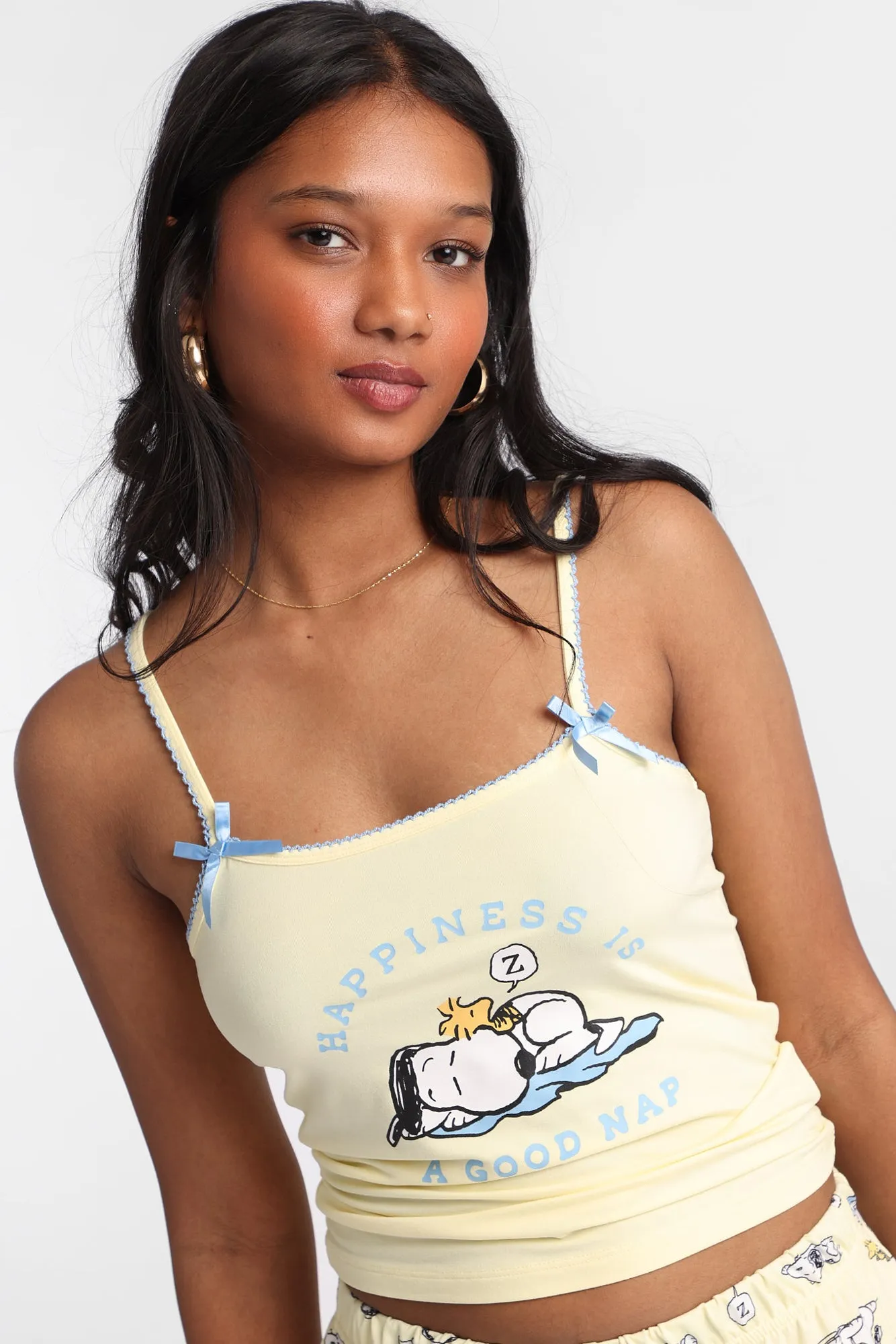 Peanuts Snoopy Nap Graphic Super Soft Pajama Camisole & Shorts 2-Piece Set sold by Bluenotes product image thumbnail 3