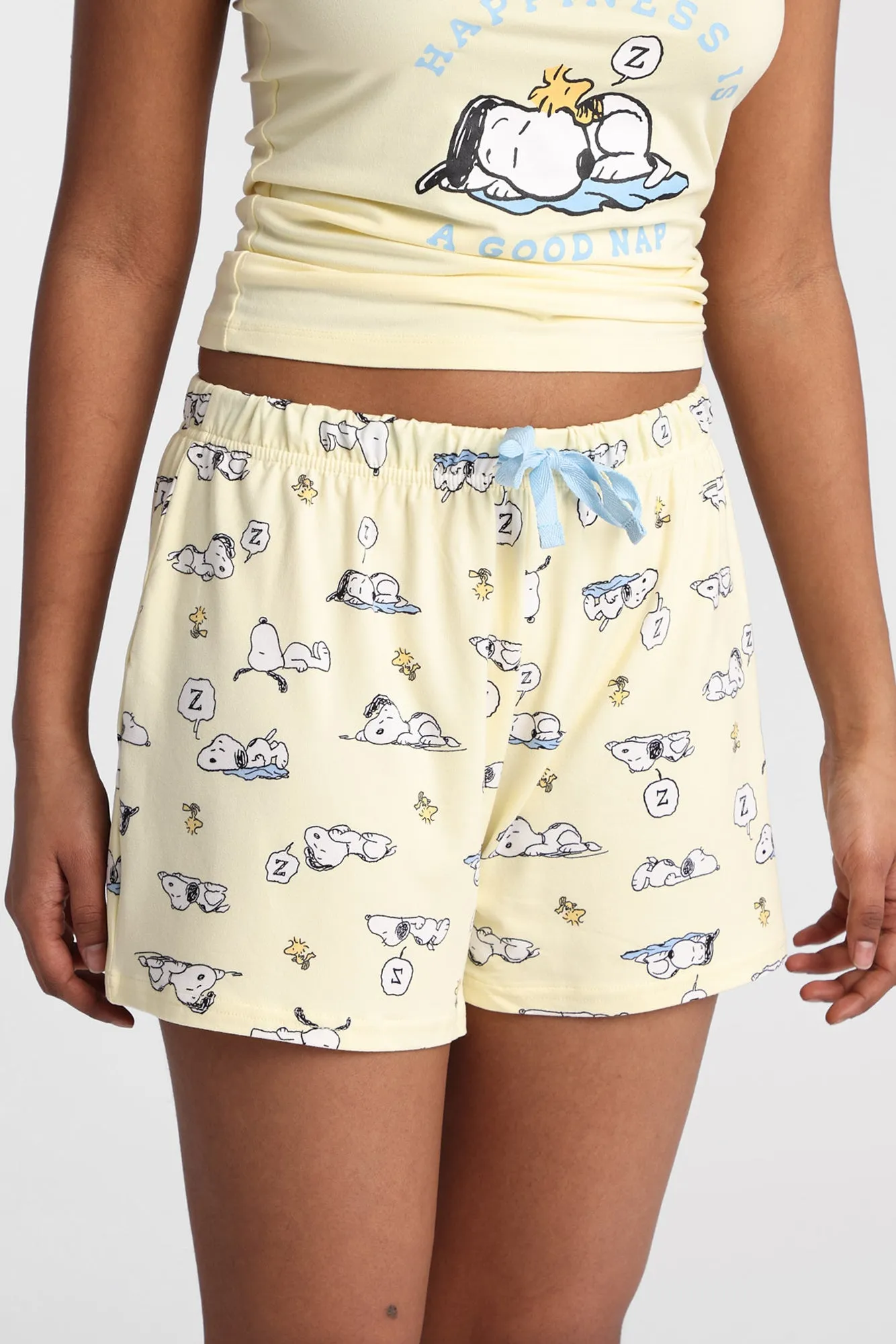 Peanuts Snoopy Nap Graphic Super Soft Pajama Camisole & Shorts 2-Piece Set sold by Bluenotes product image thumbnail 4