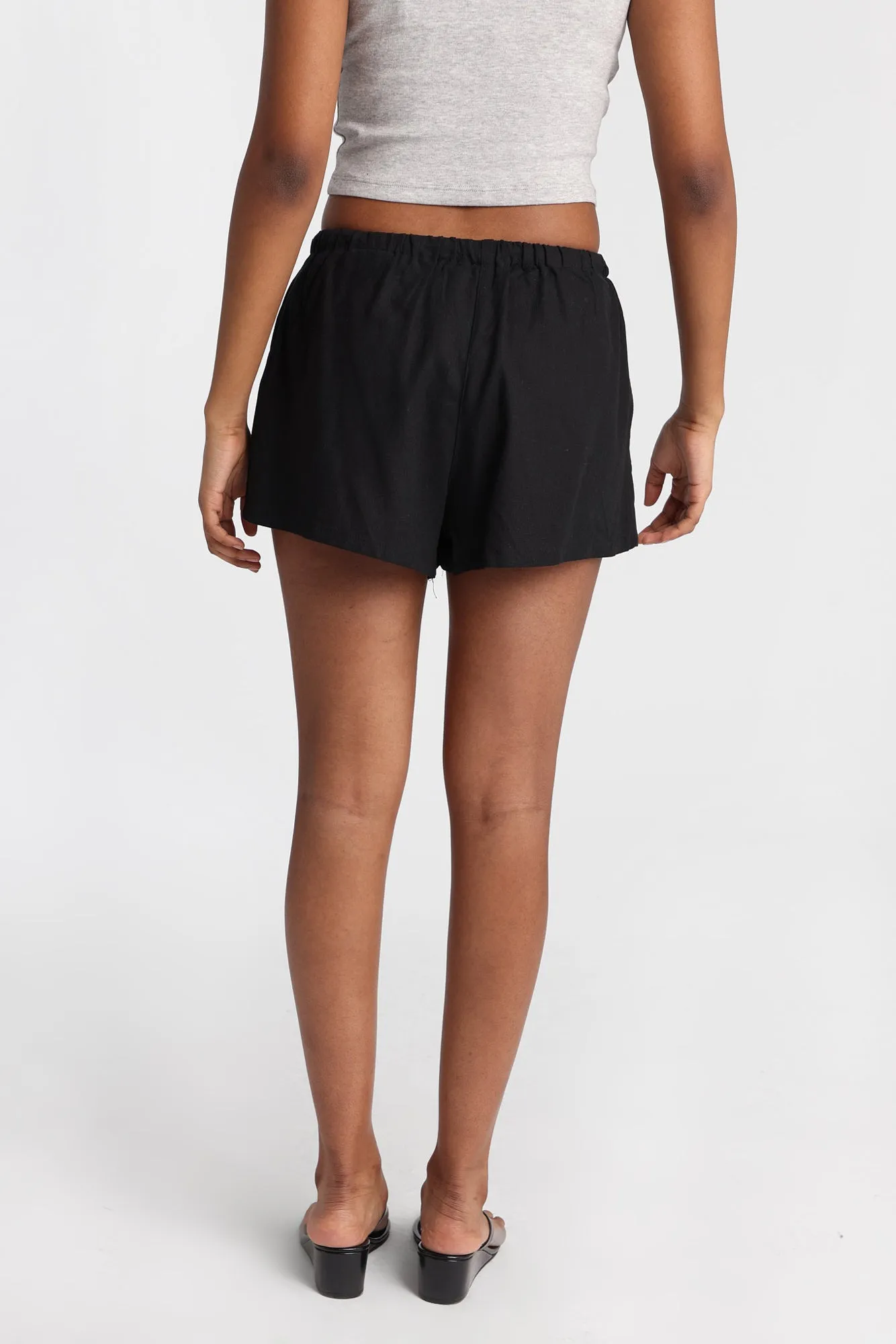 AERO Linen-Blend Drawstring Shorts sold by Bluenotes product image thumbnail 3