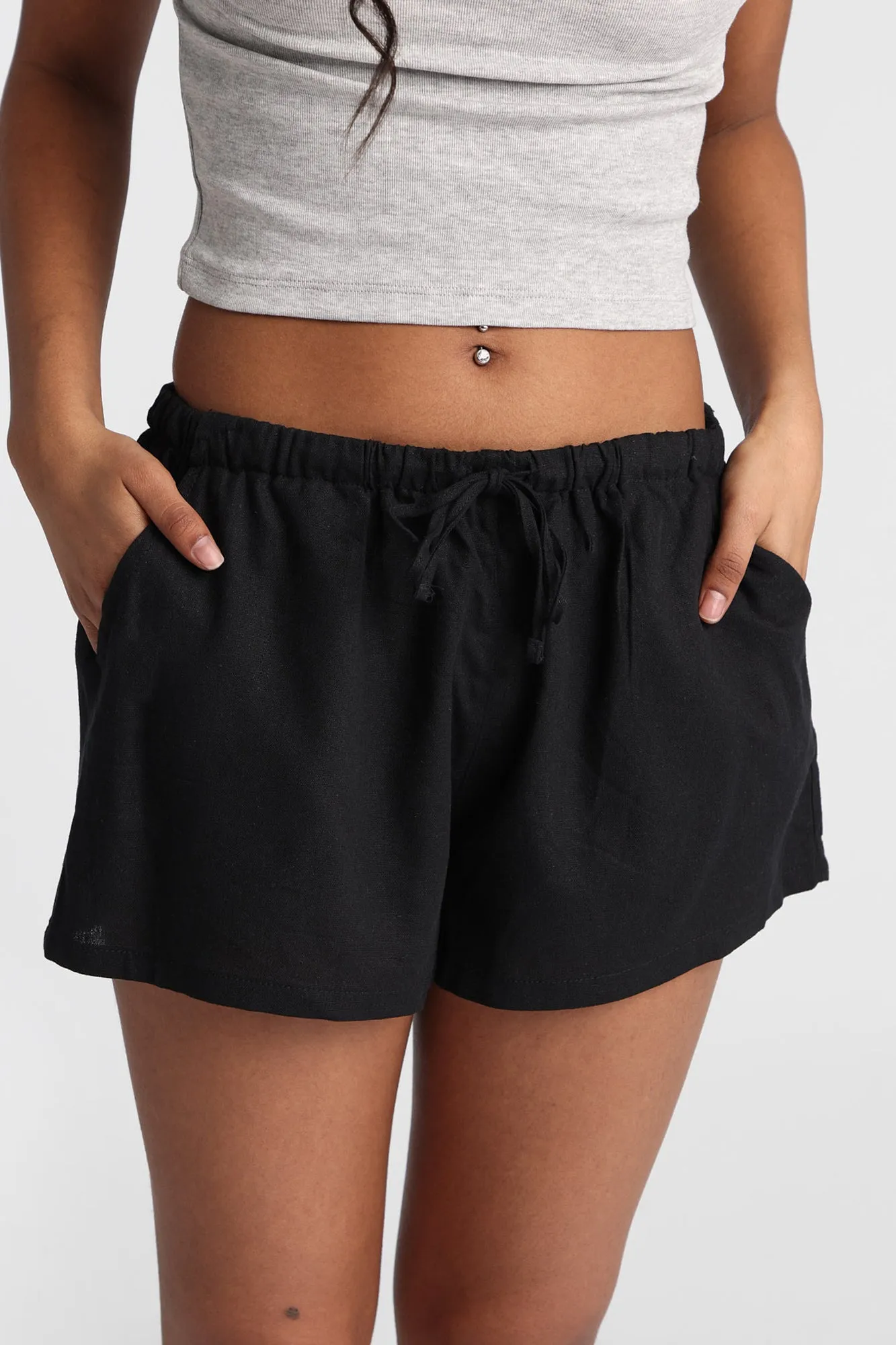 AERO Linen-Blend Drawstring Shorts sold by Bluenotes product image thumbnail 2