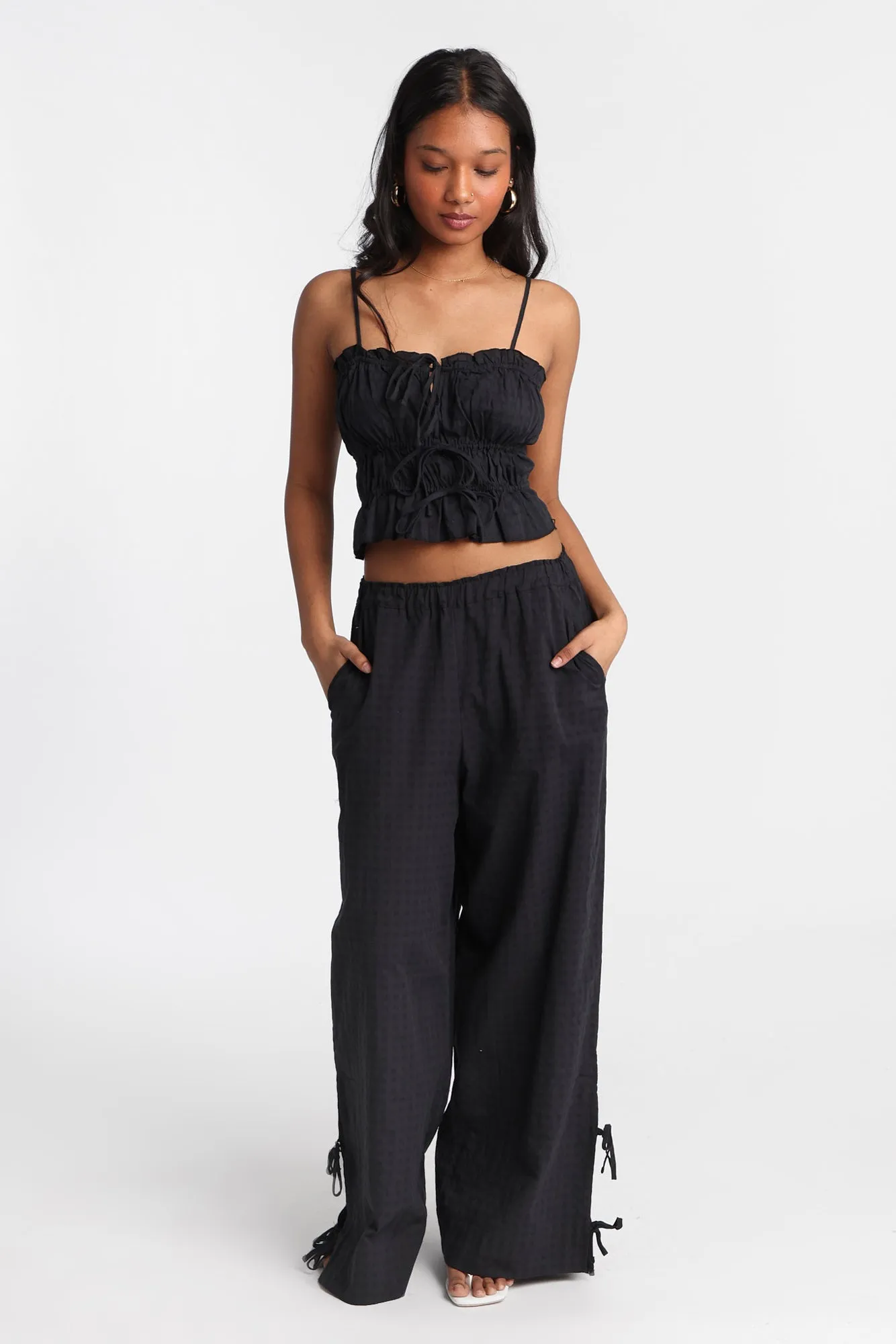 AERO Cotton Tie-Front Peplum Top sold by Bluenotes product image thumbnail 5