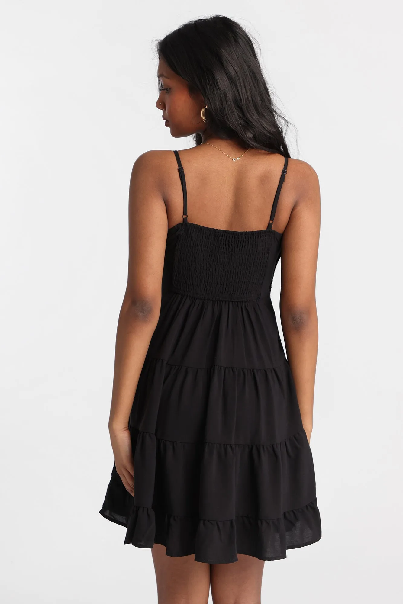 Crochet-Style Bodice Mini Dress sold by Bluenotes product image thumbnail 4
