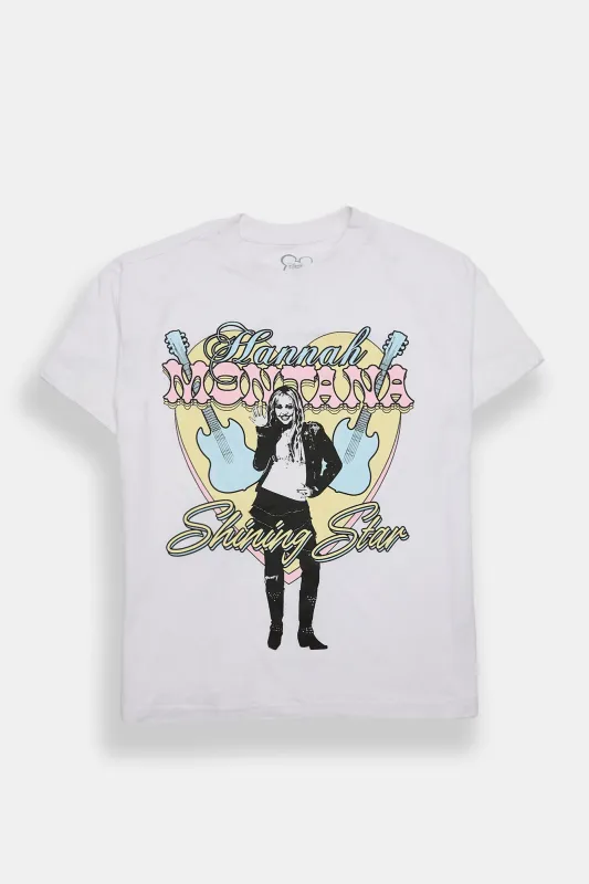 Hannah Montana Shining Star Graphic Boyfriend Tee made by Bluenotes