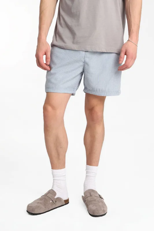 Striped Seersucker Vacation Shorts made by Bluenotes