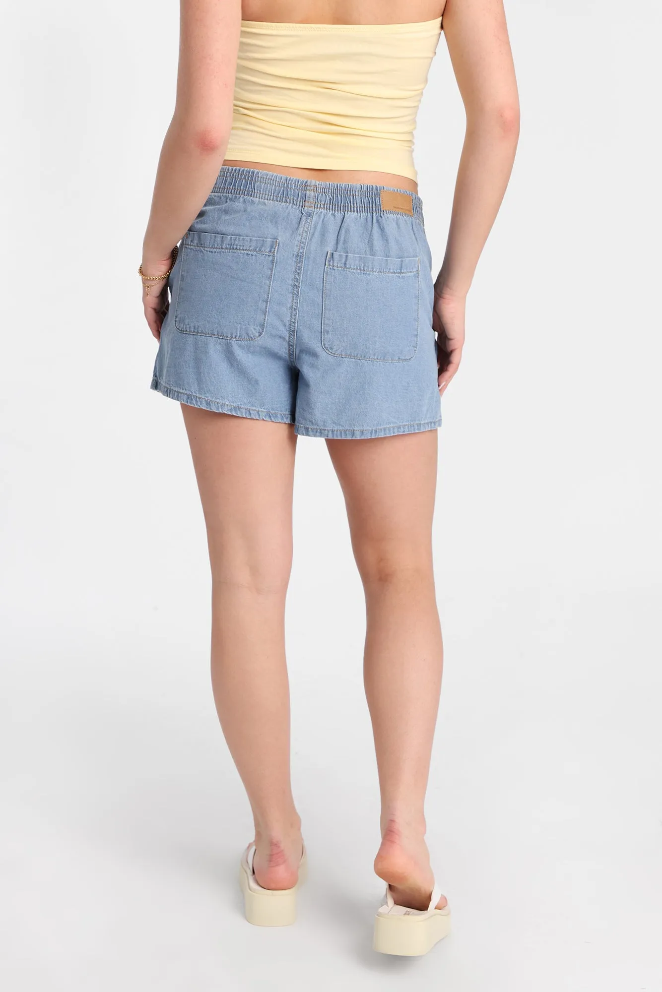 Low Rise Denim Pull-On Shorts sold by Bluenotes product image thumbnail 4