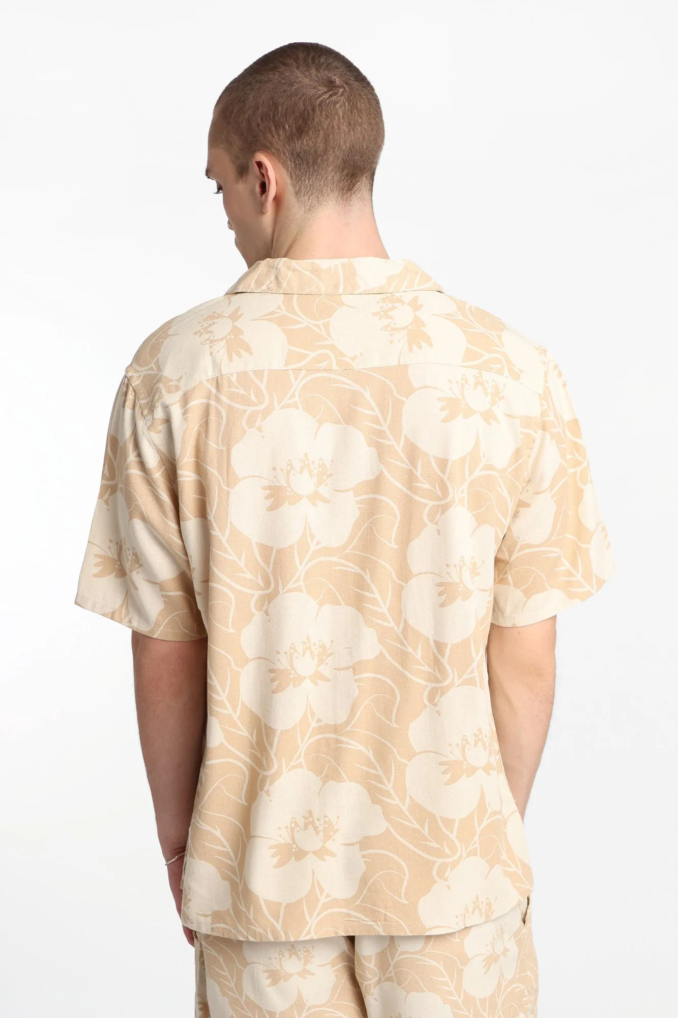 Linen-Blend Floral Button-Up Shirt sold by Bluenotes product image thumbnail 4