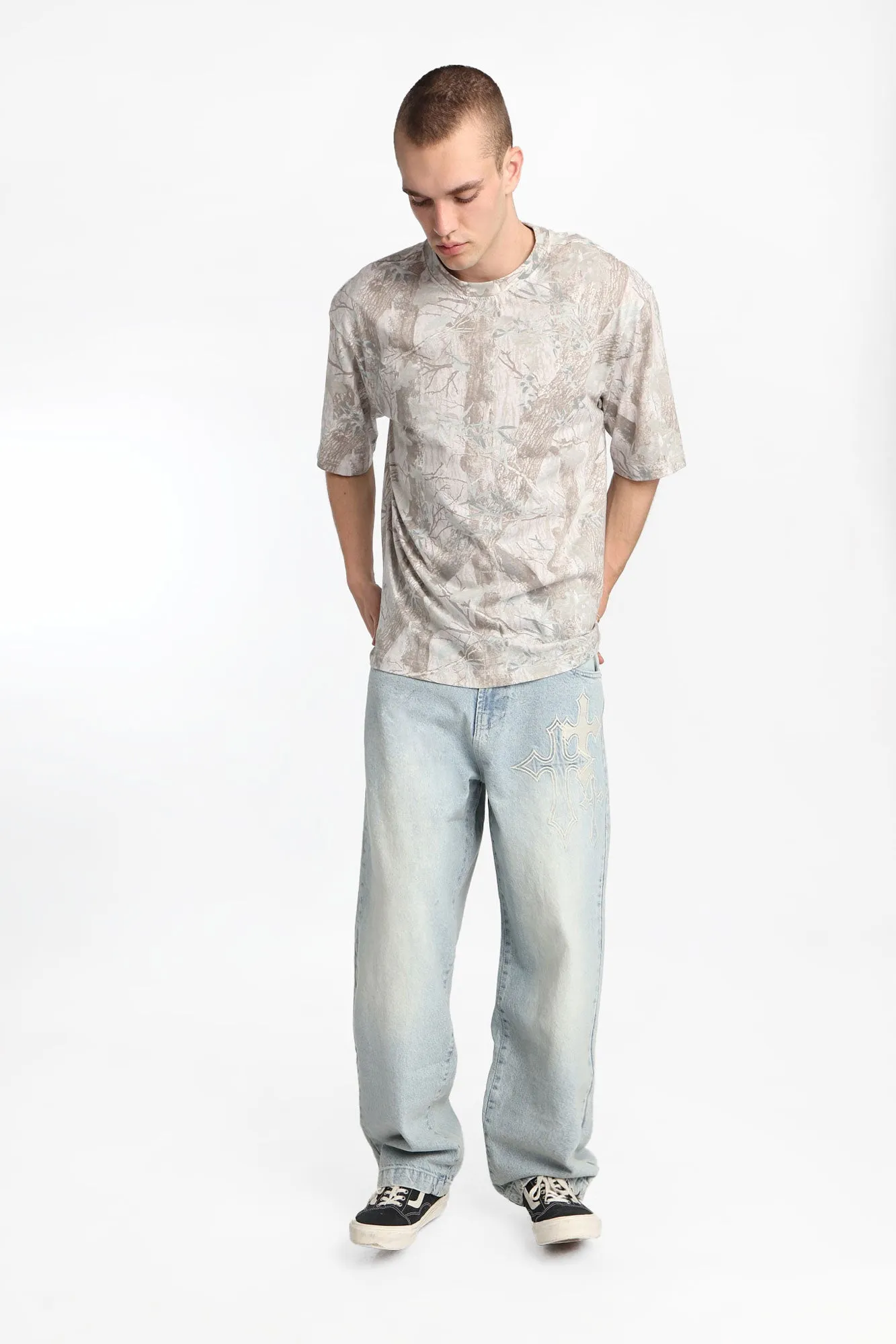 Cross Trio Embroidered Skater Jeans sold by Bluenotes product image thumbnail 5