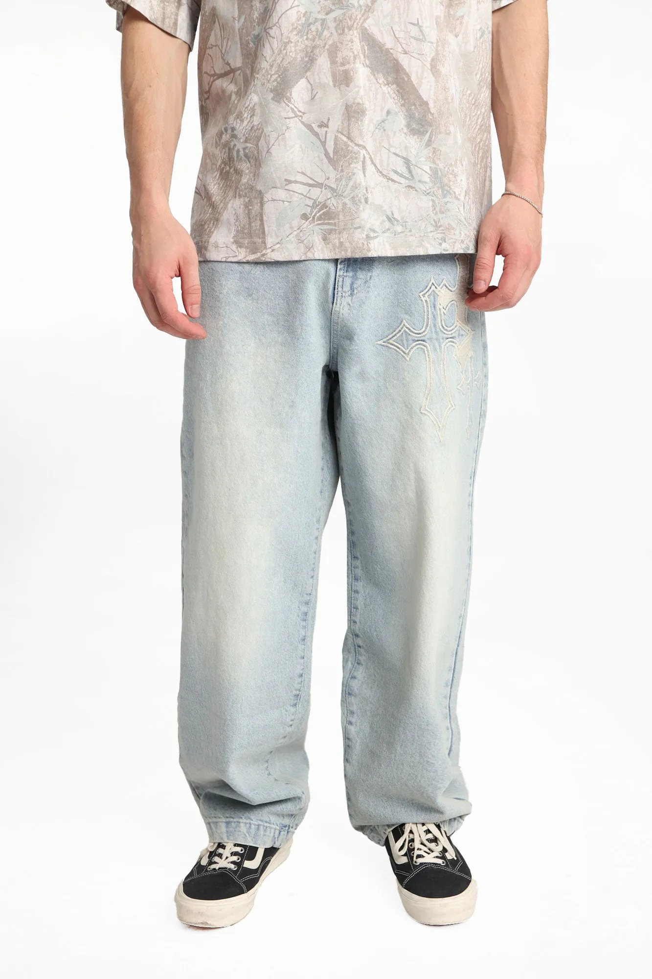 Cross Trio Embroidered Skater Jeans sold by Bluenotes product image thumbnail 3