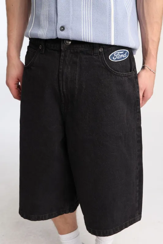 Ford Embroidered Patch Jorts made by Aeropostale