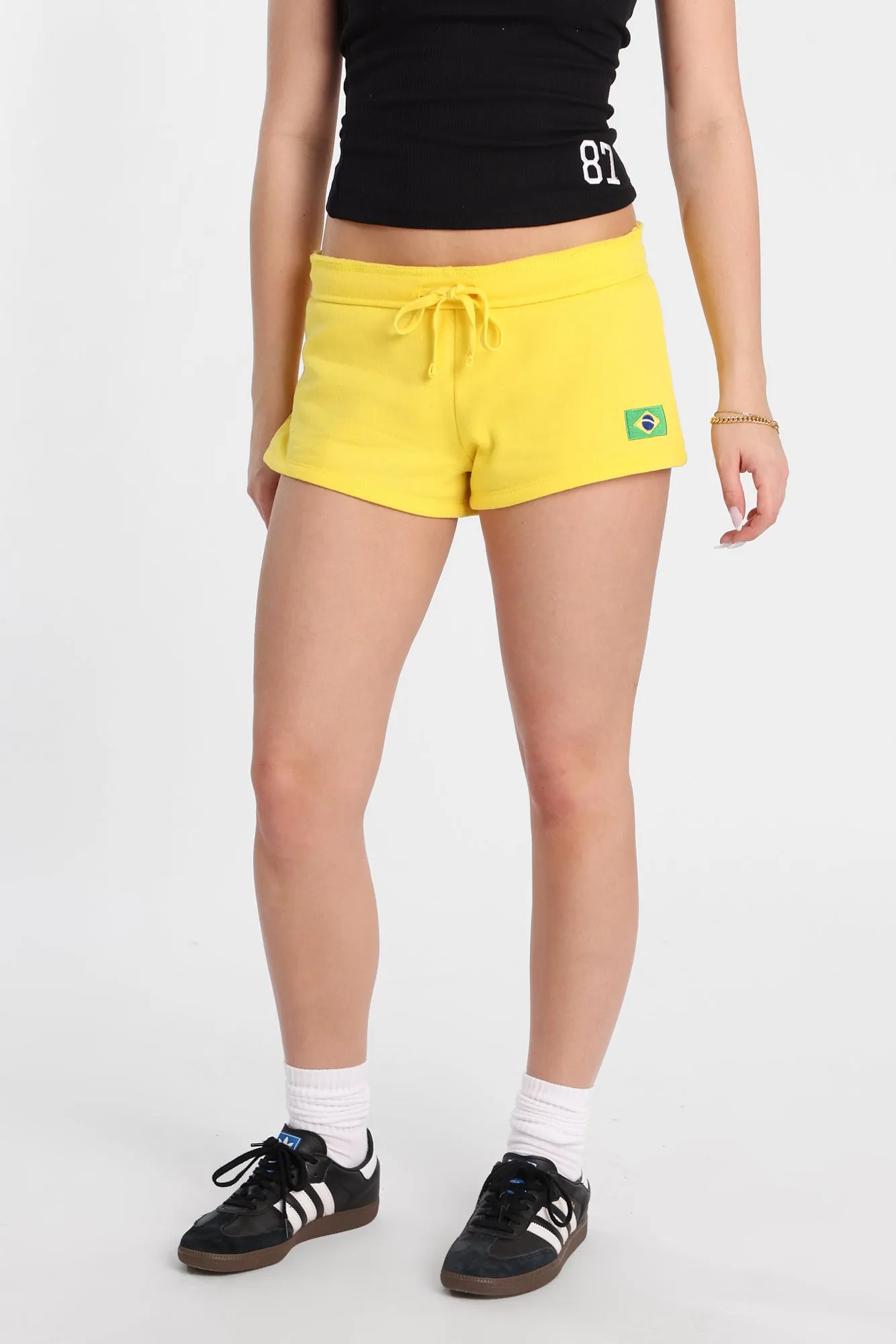 Brazil Embroidered Micro Fleece Shorts sold by Bluenotes product image thumbnail 5