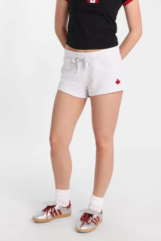 Canada Embroidered Micro Fleece Shorts made by Bluenotes