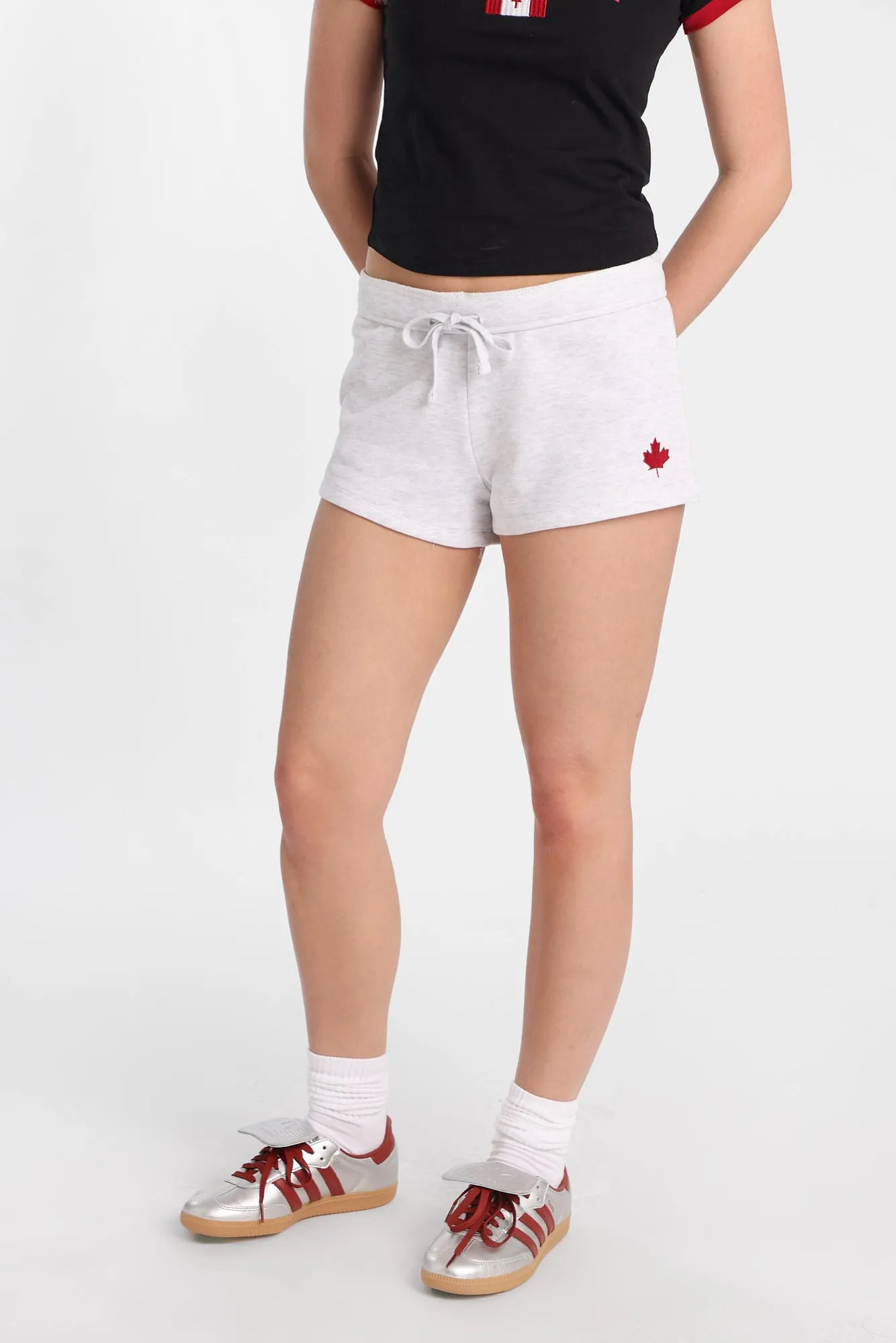 Canada Embroidered Micro Fleece Shorts sold by Bluenotes