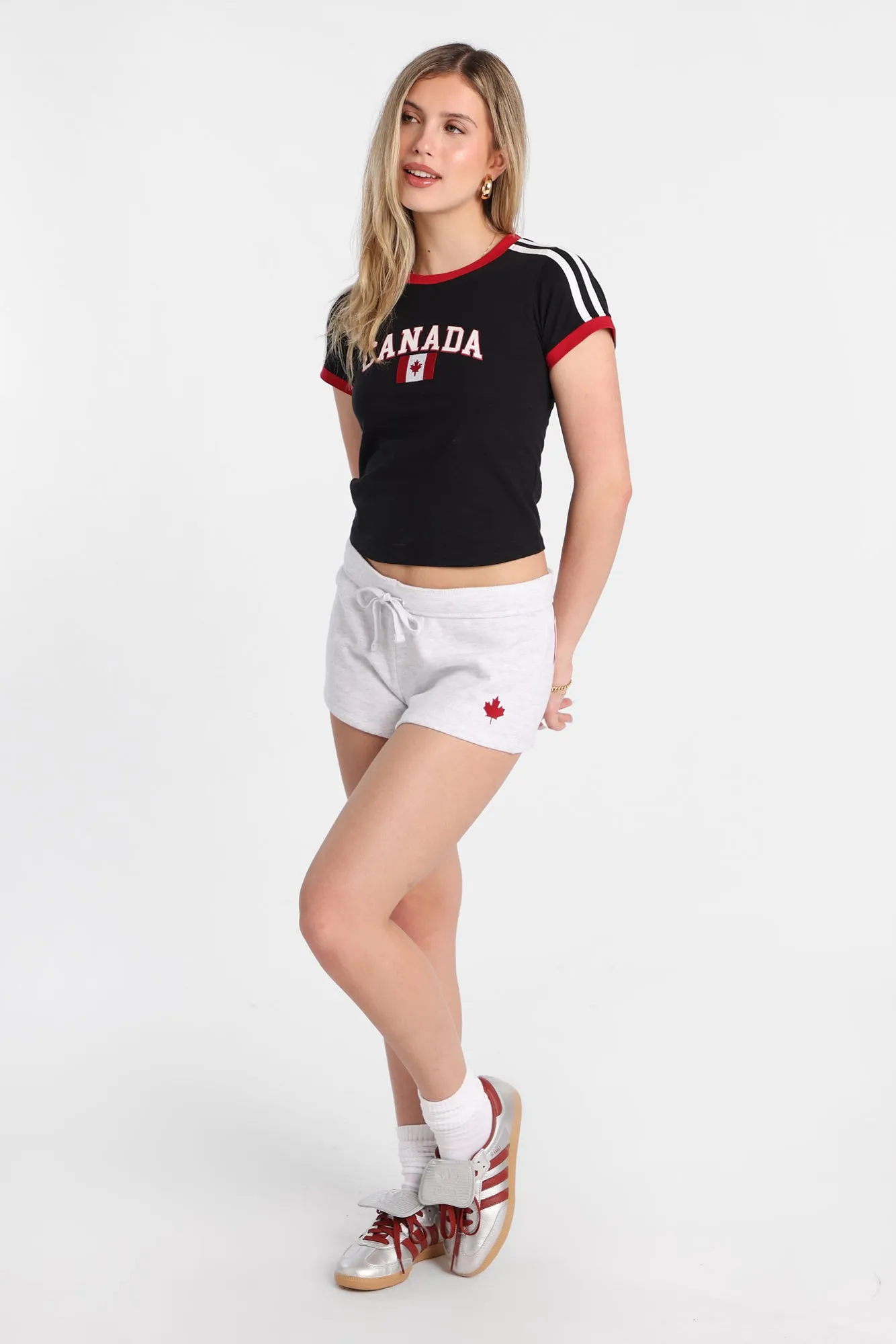 Canada Embroidered Micro Fleece Shorts sold by Bluenotes product image thumbnail 4
