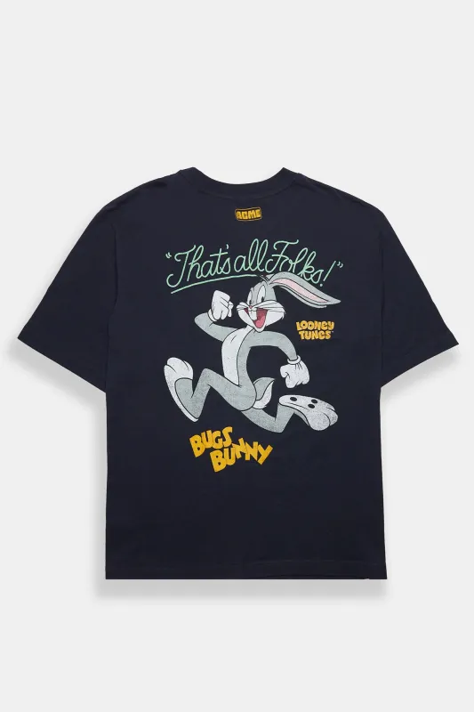 Looney Tunes That's All Folks Graphic Oversized Tee made by Aeropostale