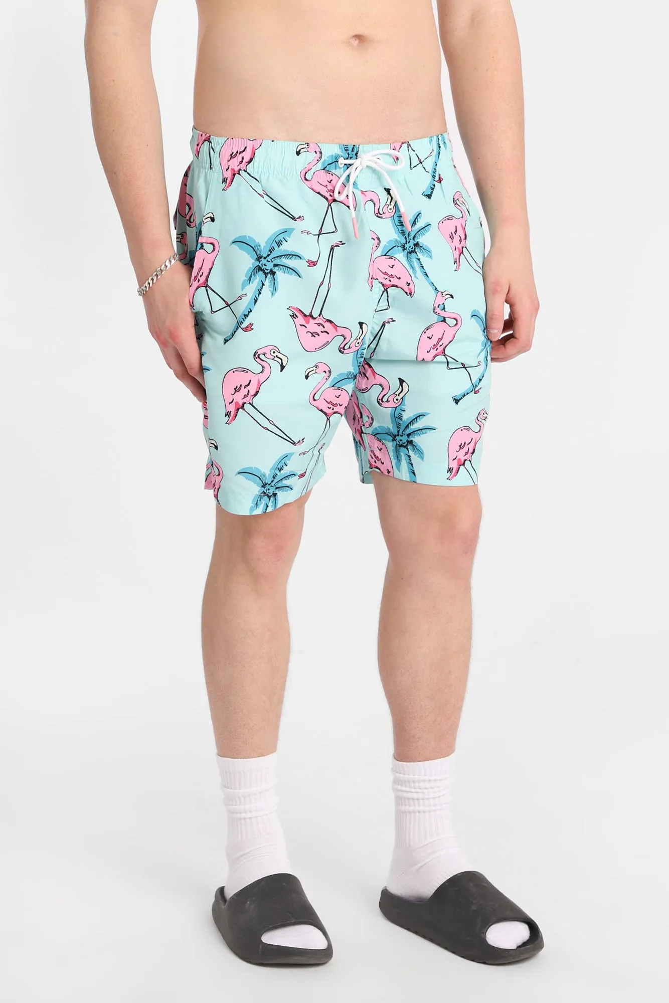 Flamingo 7" Swim Shorts sold by Bluenotes