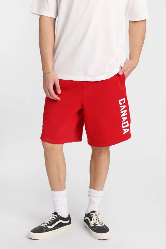 Canada Graphic Fleece Shorts made by Bluenotes