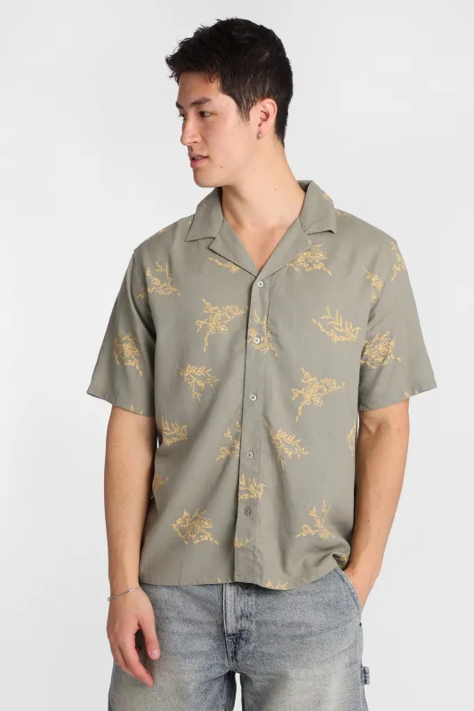 Floral Print Short Sleeve Shirt made by Bluenotes