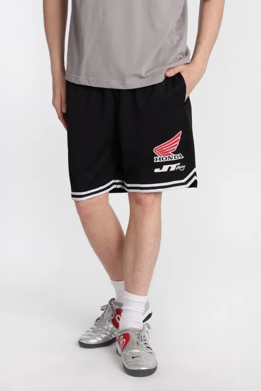 Honda Checkered Mesh Shorts made by Aeropostale